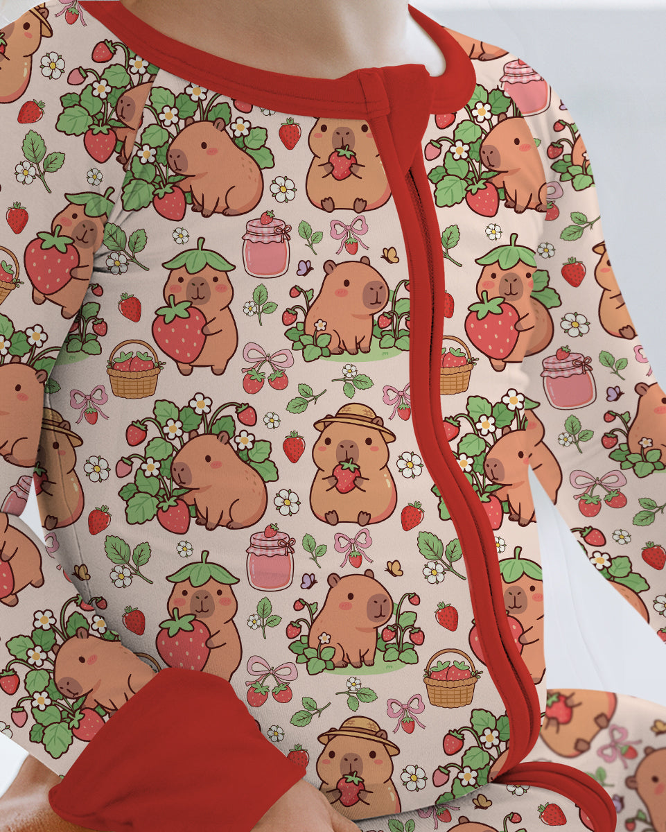 Capybara Strawberry Bamboo Convertible Zippy