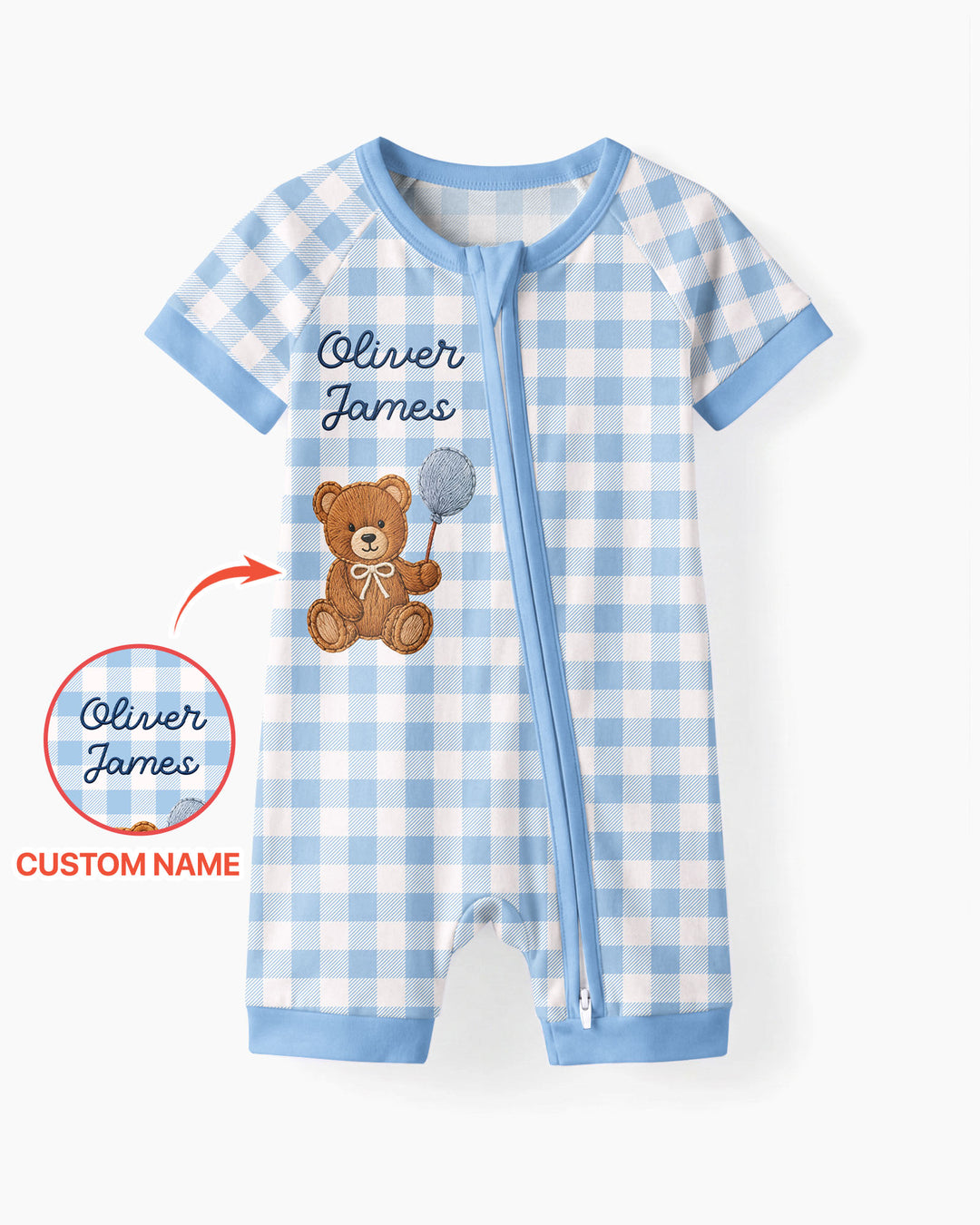 Teddy Bear Baby Bamboo Shorty Zippy