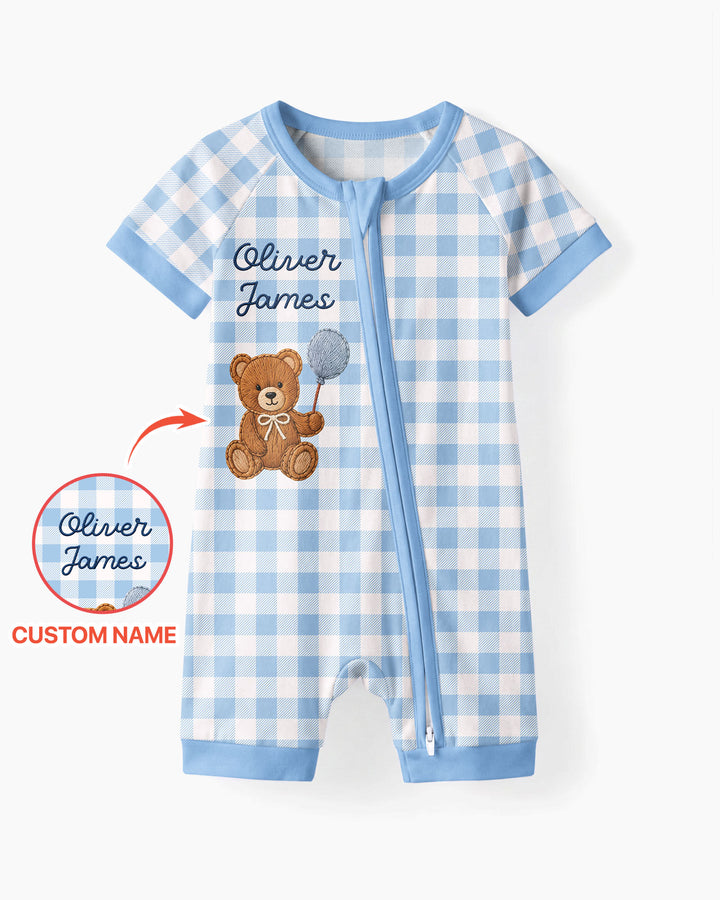 Teddy Bear Baby Bamboo Shorty Zippy
