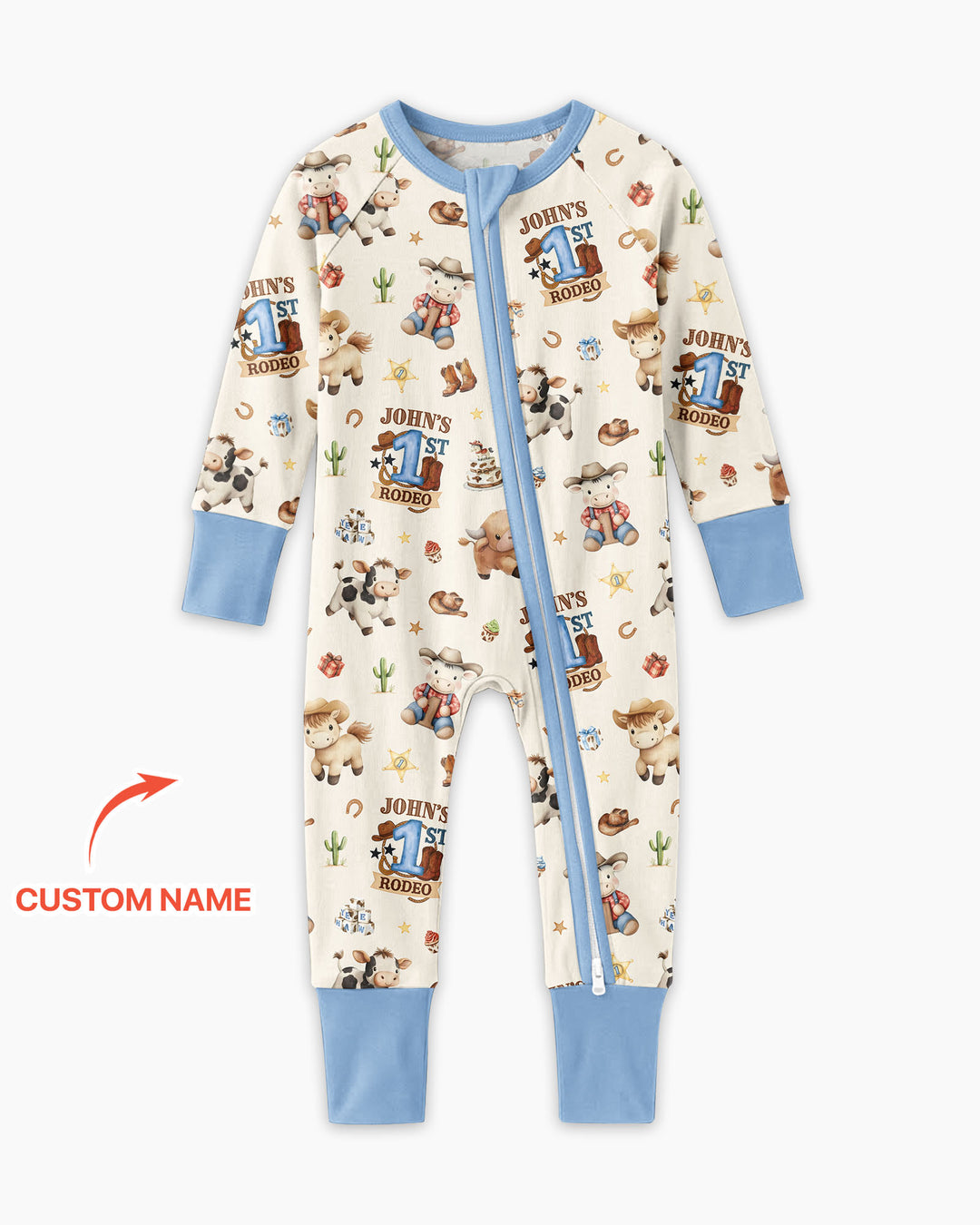 Custom Name First YeeHaw Birthday Bamboo Convertible Zippy