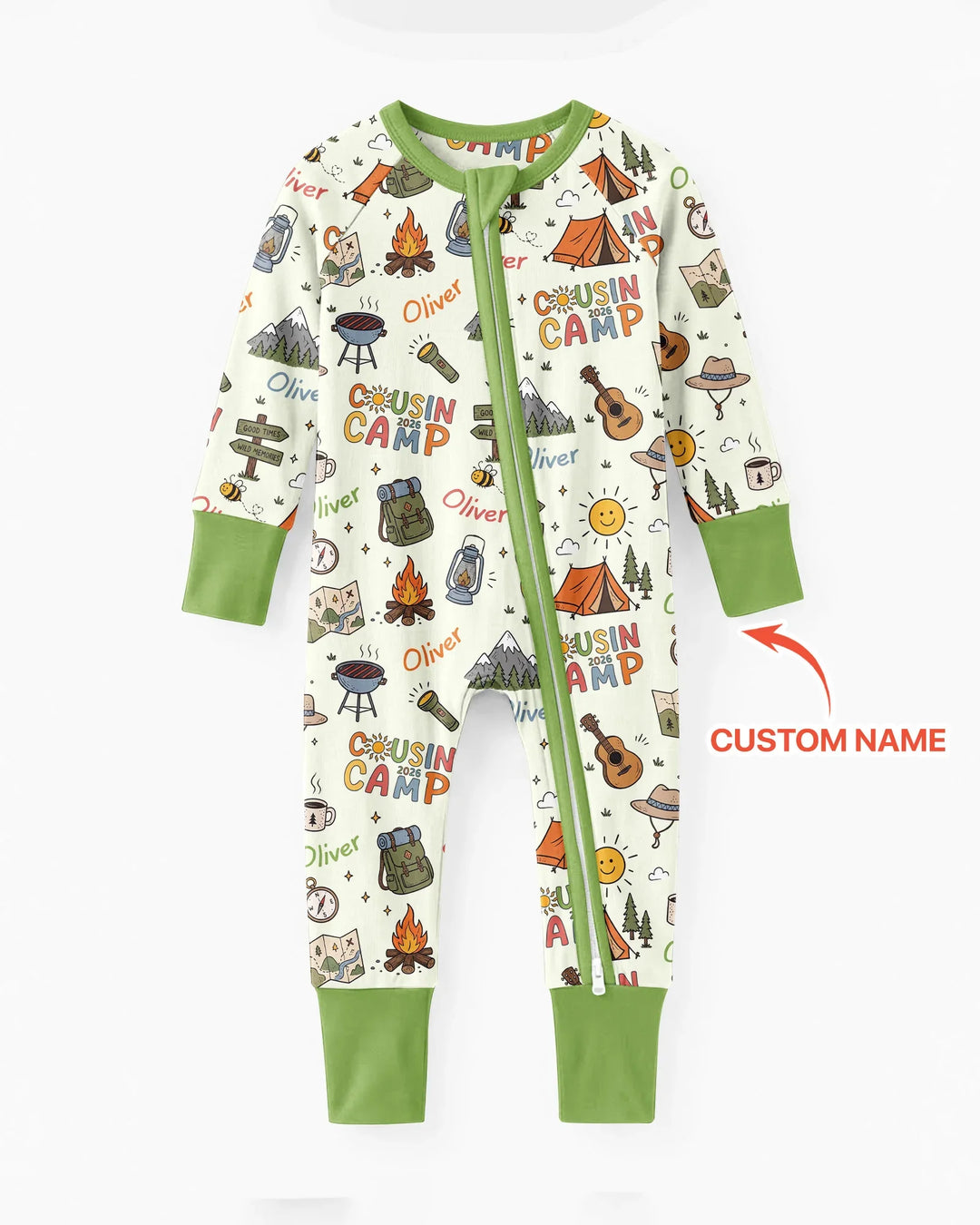 Custom Name Cousin Camp 2026Bamboo Convertible Zippy