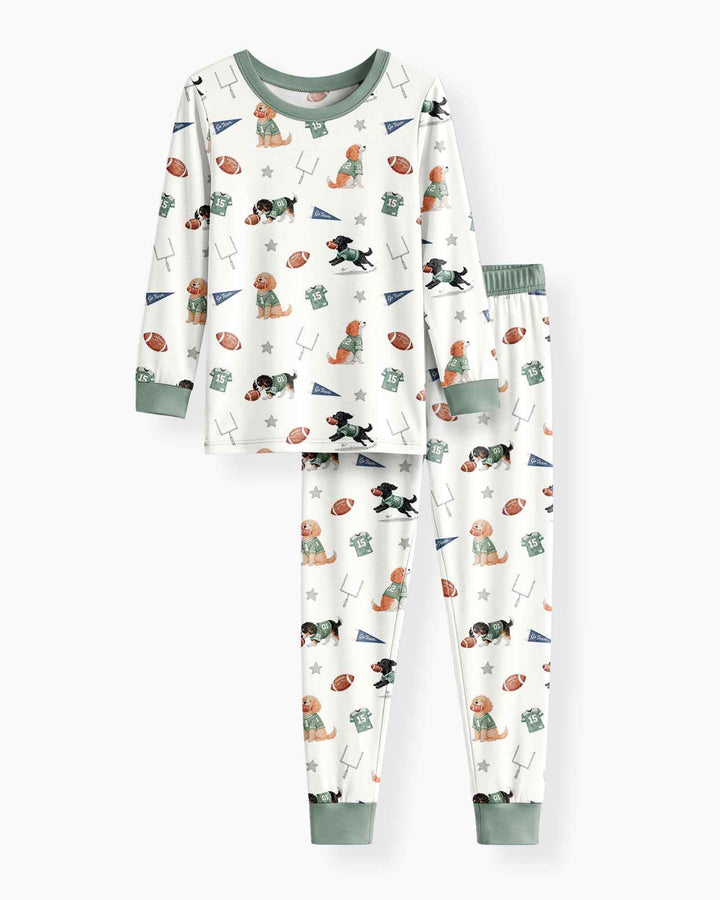 Conjunto de pijama de dos piezas de bambú con mangas largas, plantilla PERSONALIZADA