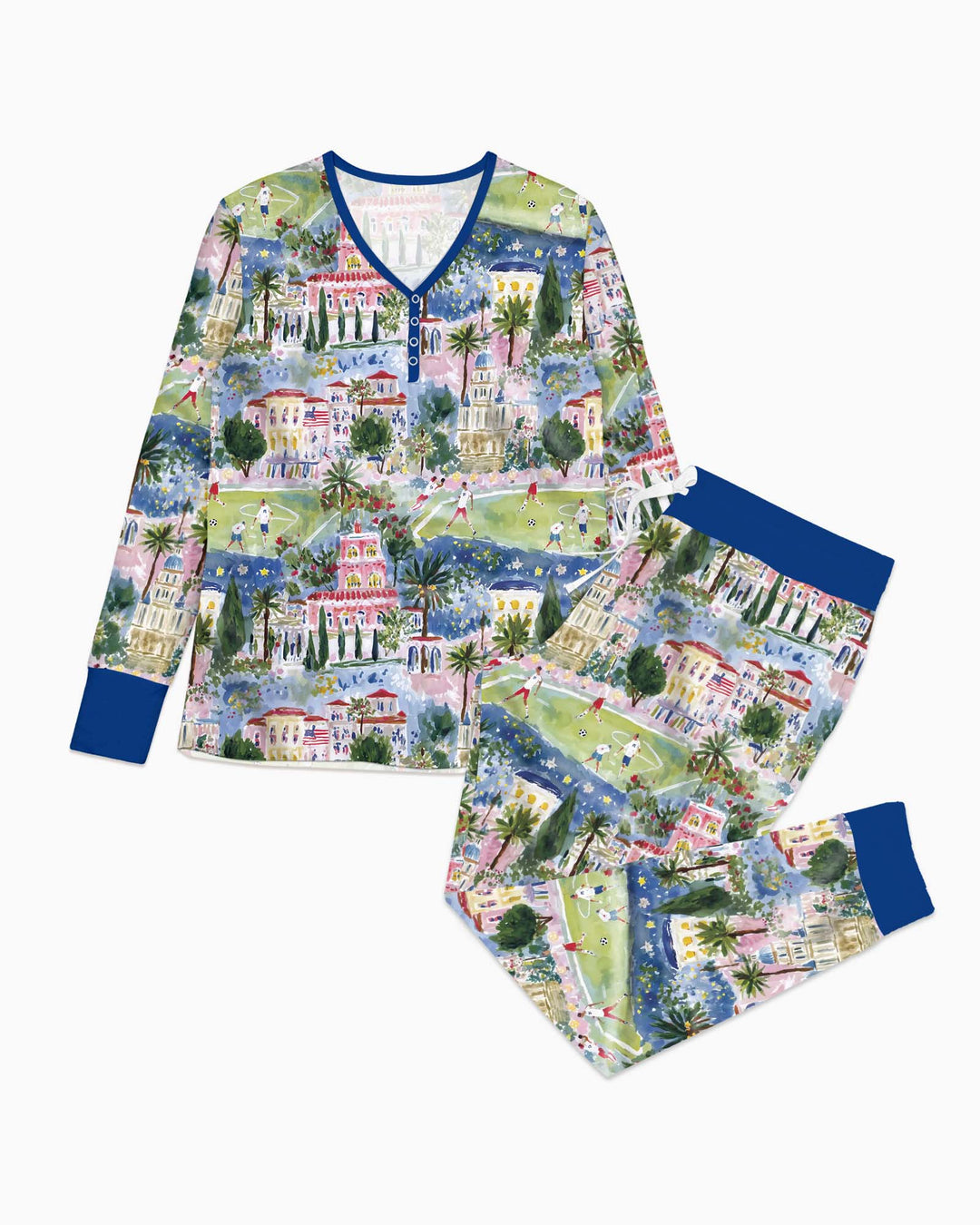 Vorlage Bambus Damen Pyjama Set