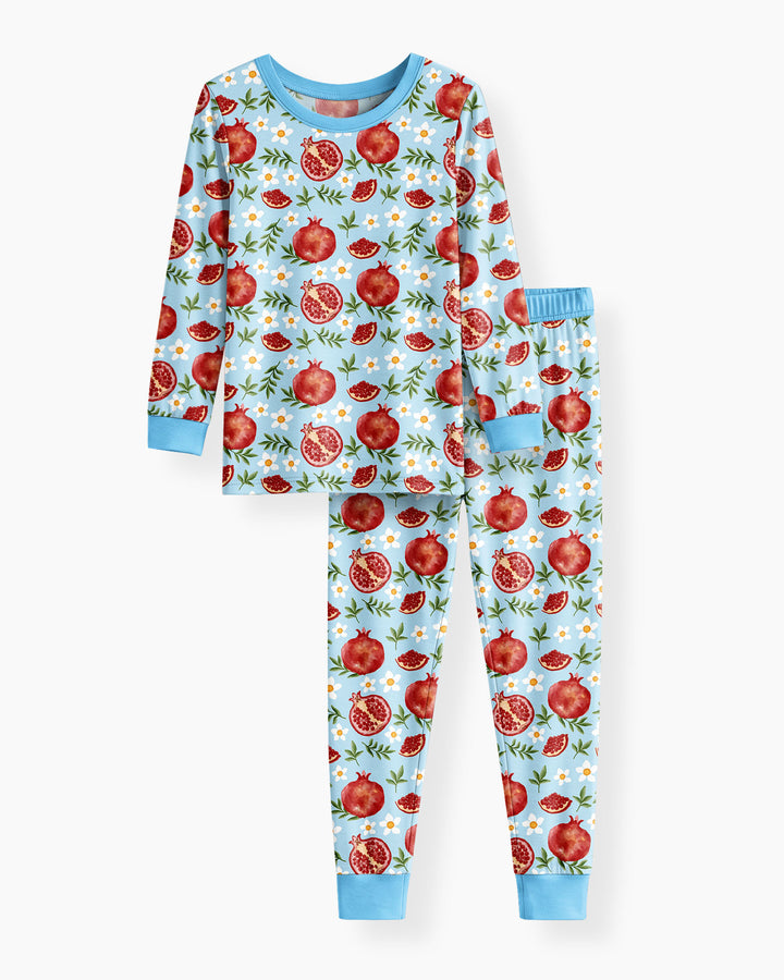 Pomegranate Garden Joy Family Matching Bamboo Two Piece Long Sleeve Pajama Set