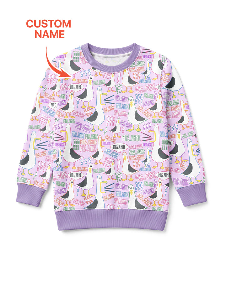 Teacher Teacher Teacher Funny Seagull Bamboo Crewneck Sweatshirt