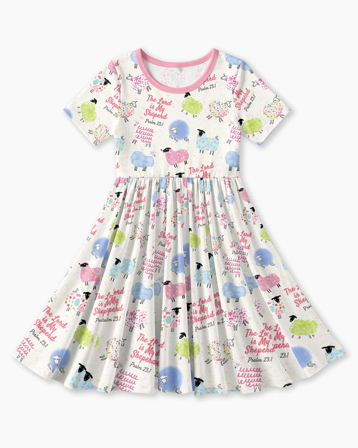 The Lord Is My Shepherd Psalm 23 Bamboo Twirl Dress