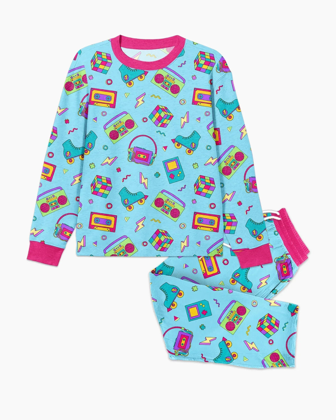 80s Retro Neon Bamboo Men's Pajama Set