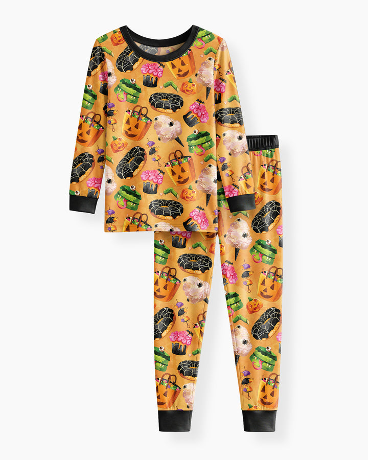Spooky Snack Shack Bamboo Two Piece Long Sleeve Pajama Set
