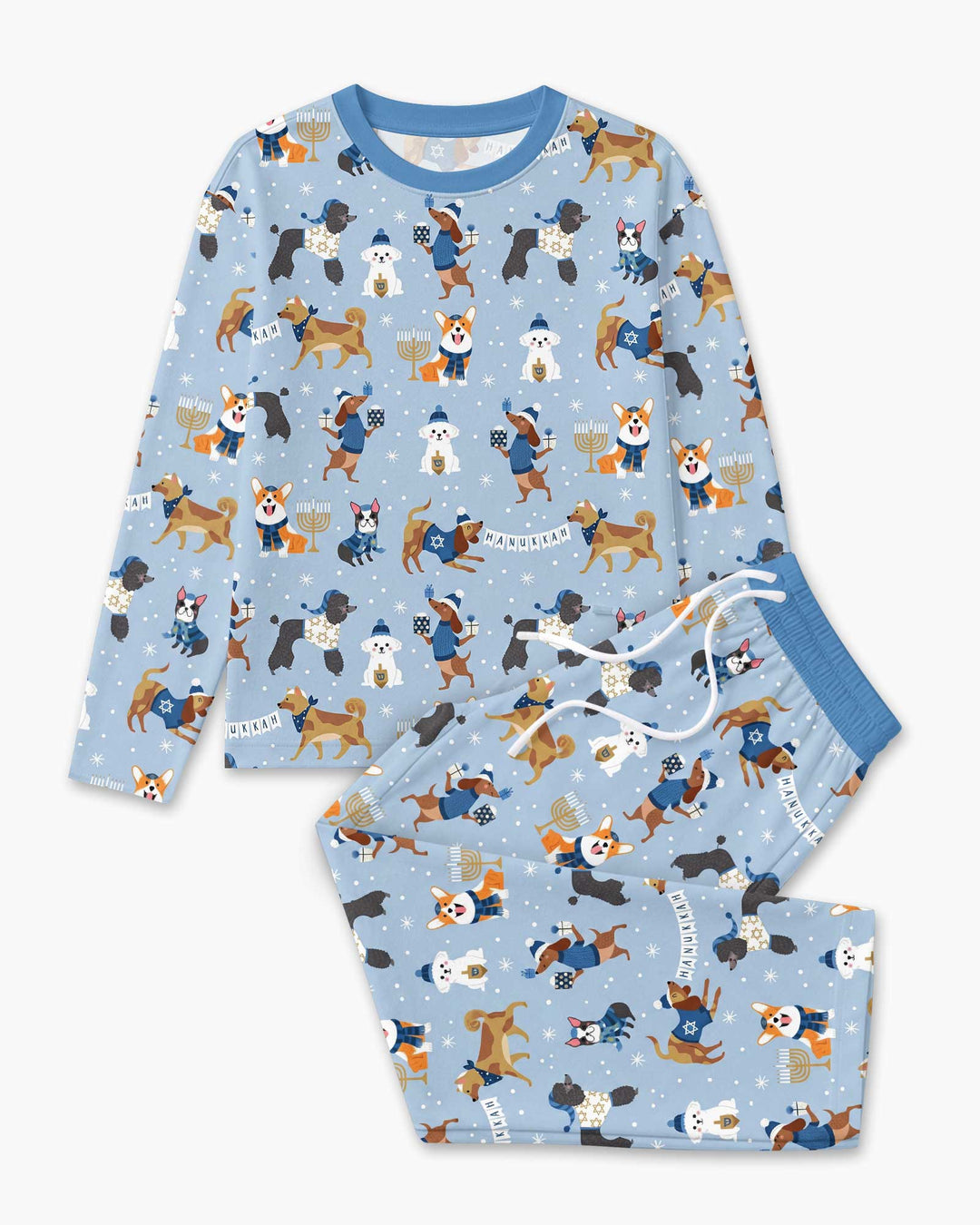 Hanukkah Dogs Bamboo Men's Pajama Set
