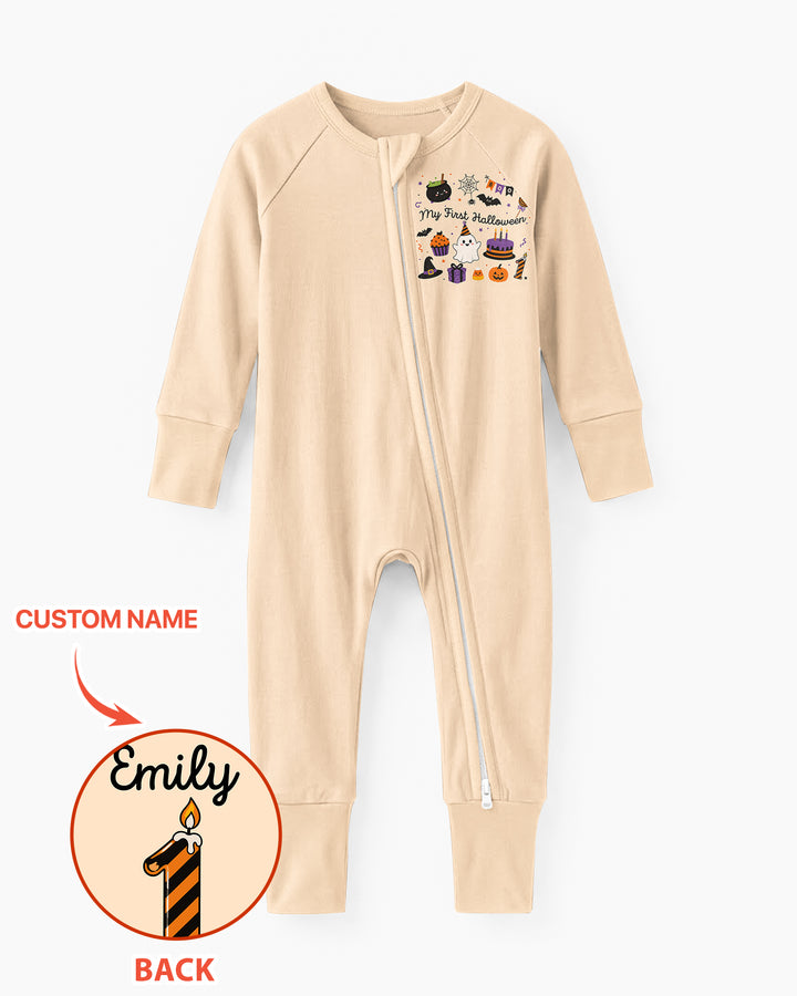 Personalized My First Halloween Pumpkin Bamboo Convertible Zippy