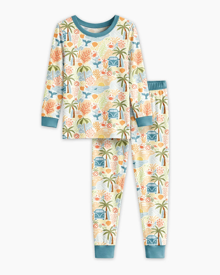 Conjunto de pijama de dos piezas de bambú con mangas largas, plantilla PERSONALIZADA