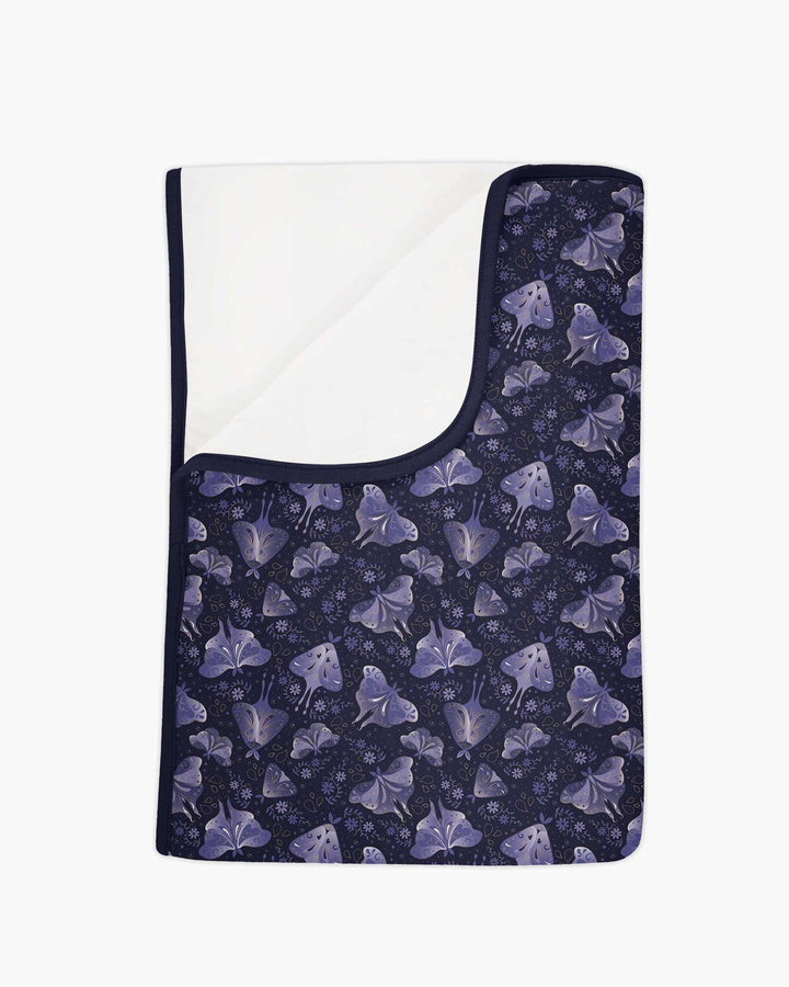 Very Peri Moths Bamboo Blanket