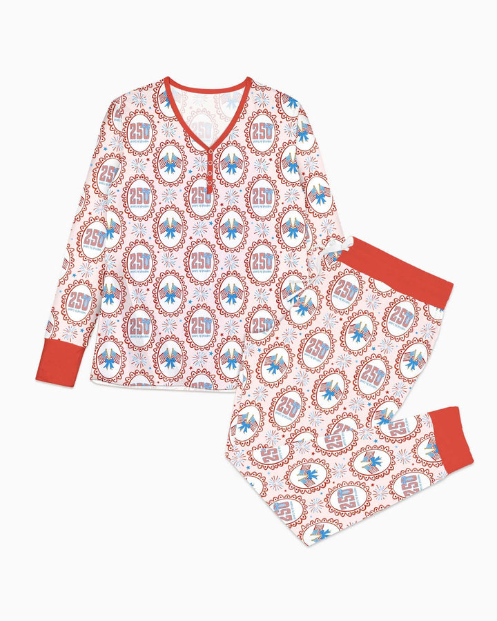 Patriotic Coquette Bamboo Women Pajama Set