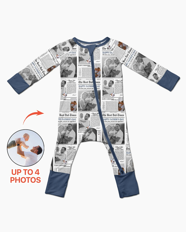 Custom Photo The Best Dad Times Bamboo Convertible Zippy