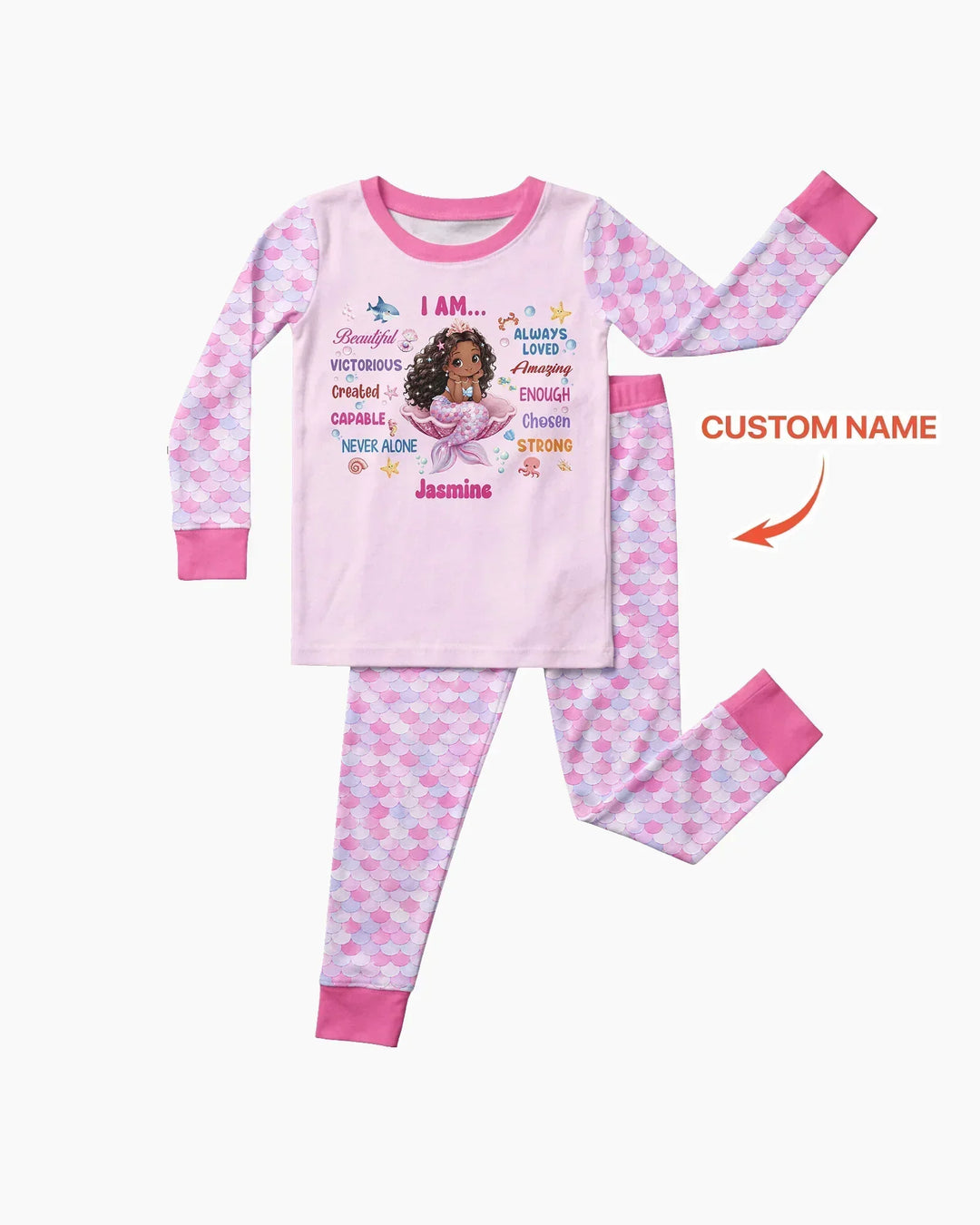 Conjunto de pijama de dos piezas de bambú con mangas largas, plantilla PERSONALIZADA