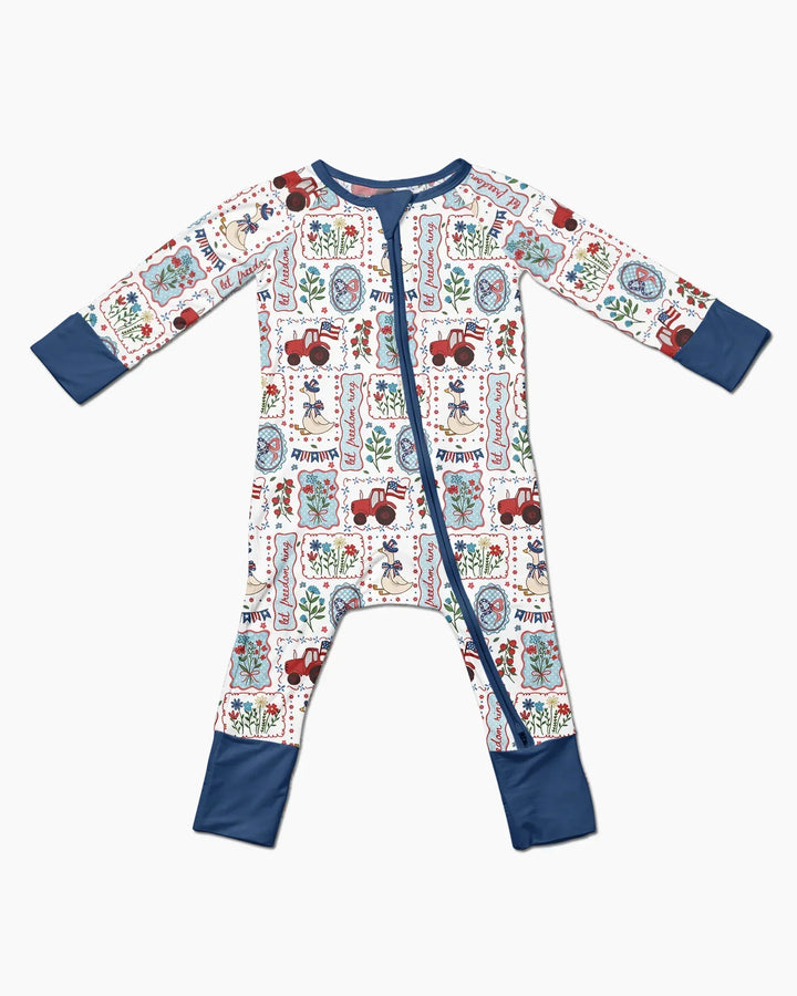 Patriotic USA Silly Goose Family Matching Bamboo Convertible Zippy