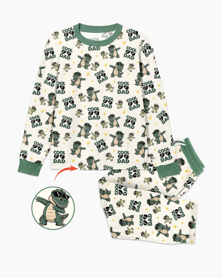 Cool Dino Daddy & Me Matching Bamboo Men's Pajama Set
