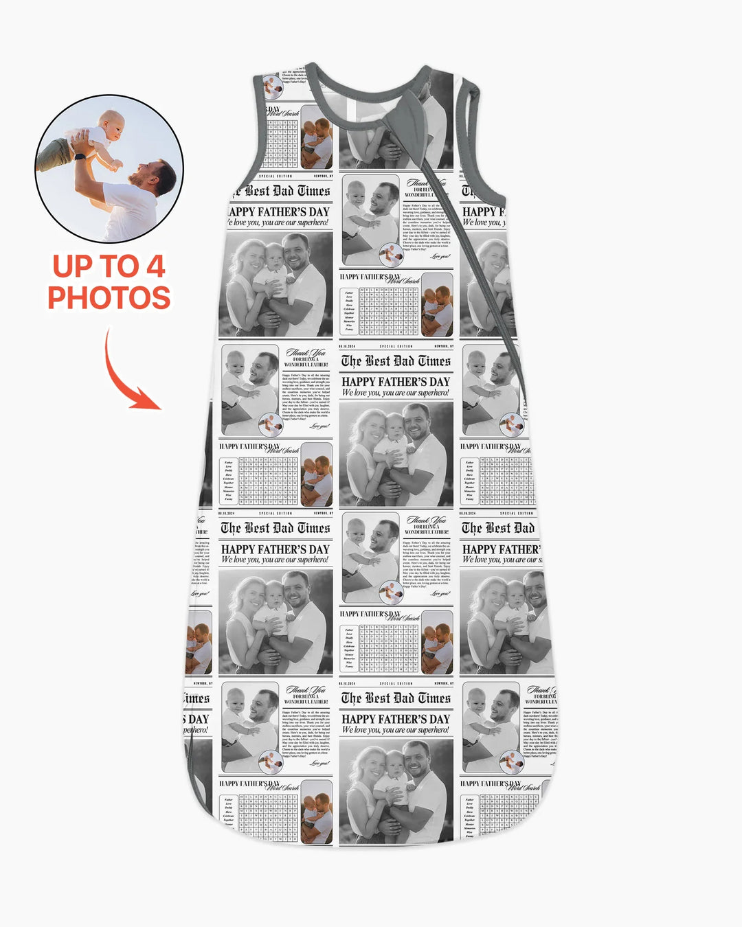 Custom Photo The Best Dad Times Bamboo Sleep Bag