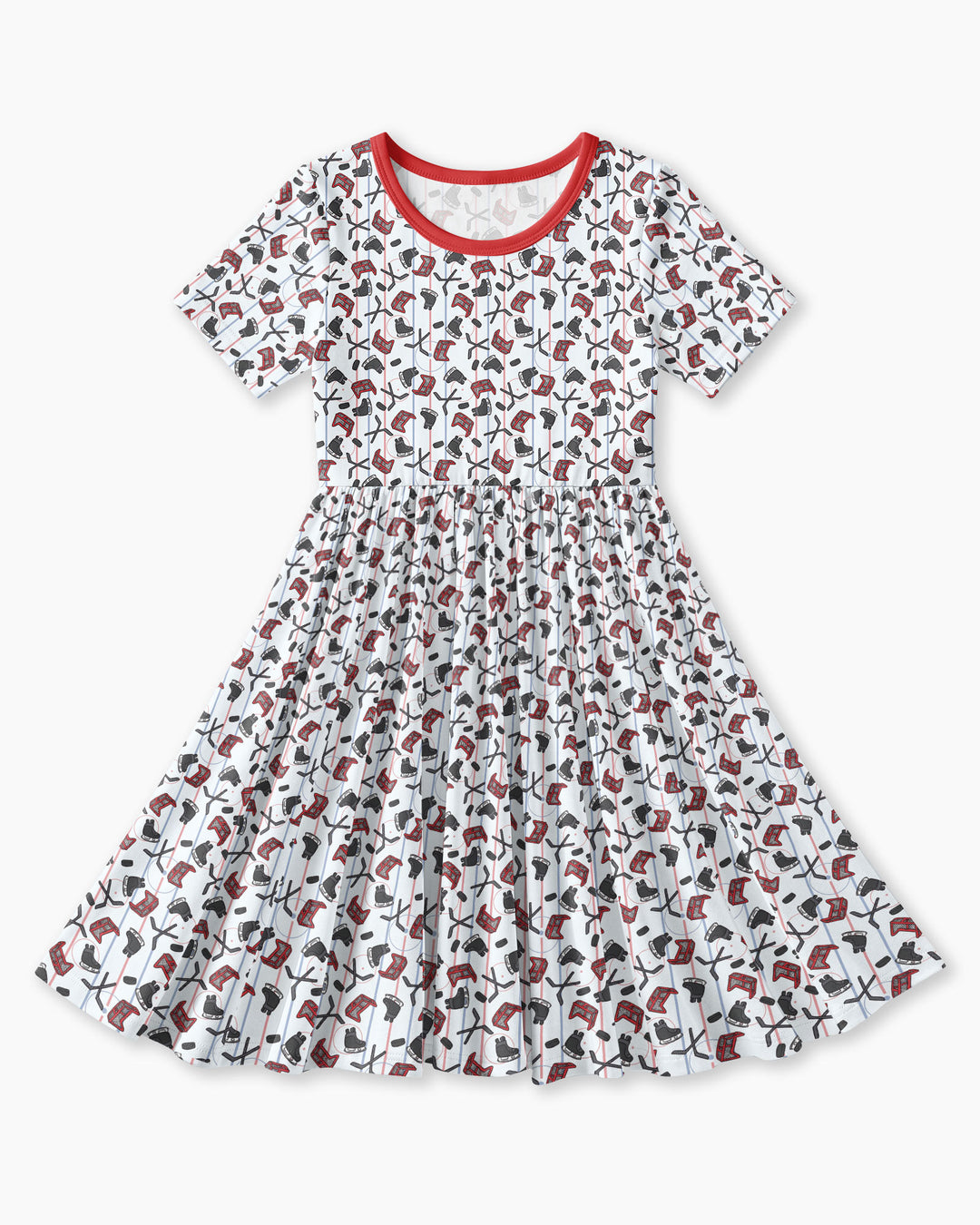 Hockey Rink Bamboo Twirl Dress