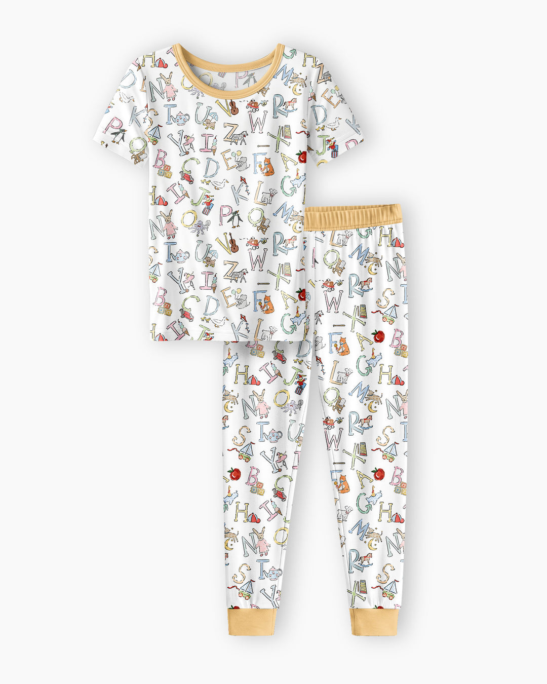 ABC Whimsy Bamboo Two Piece Short Sleeve Pajama Set