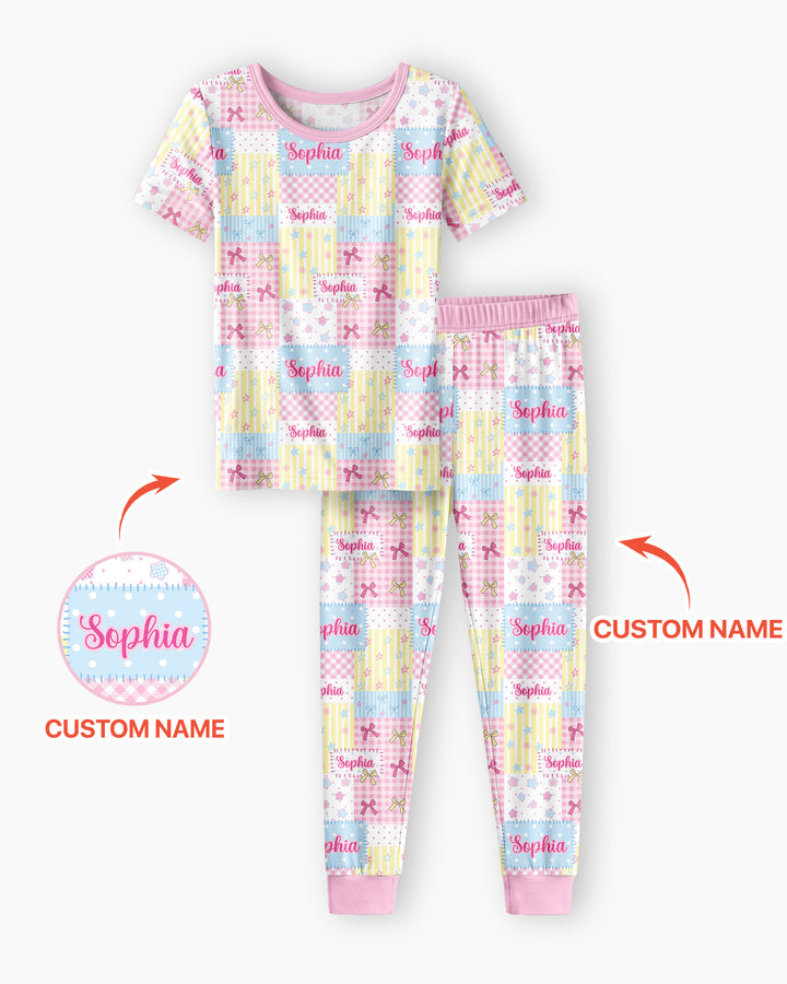 Zweiteiliges, kurzärmliges Pyjama-Set mit Marienkäfern