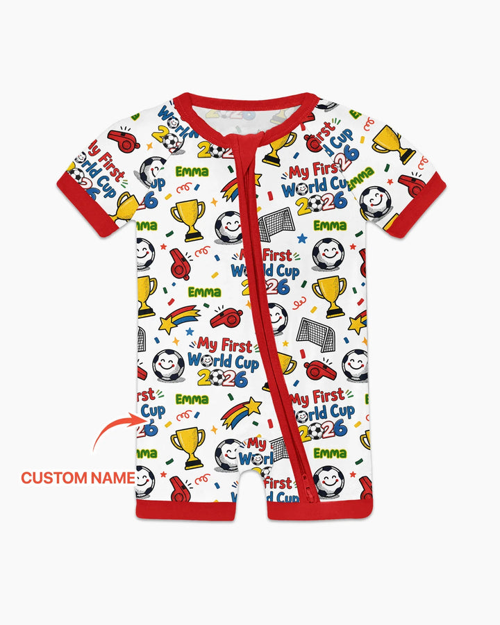 Plantilla PERSONALIZADA de Bambú Pijama Corto con Cremallera