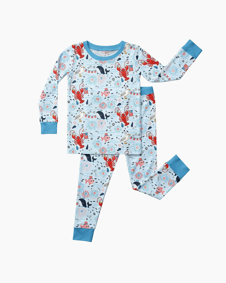 Celebrate 4th of July Family Matching Bamboo Two Piece Long Sleeve Pajama Set