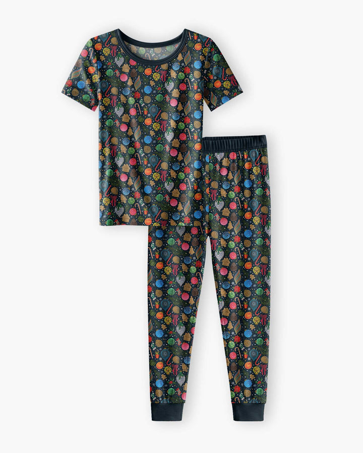 Holiday Ditsy Bamboo Two Piece Short Sleeve Pajama Set