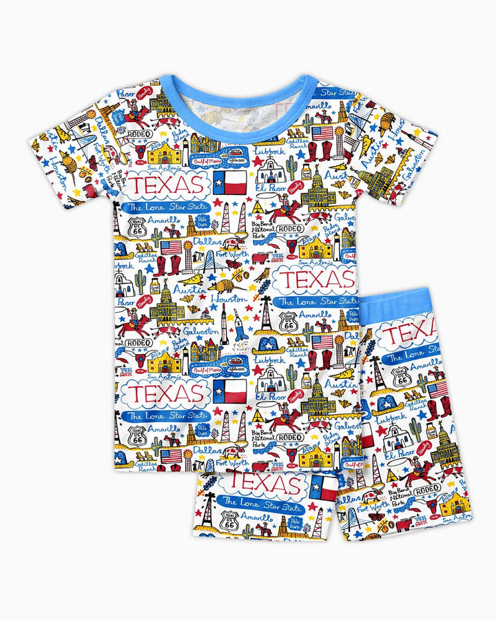 Lone Star State Bamboo Two Piece Short Sleeve Shorts Pajama Set