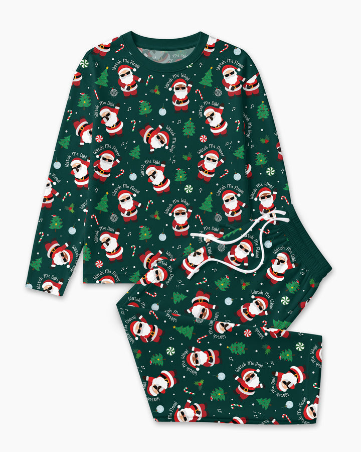 Santa's Christmas Dance Party Bamboo Men's Pajama Set