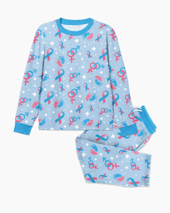 Infertility Awareness Blue and Pink Bamboo Men's Pajama Set