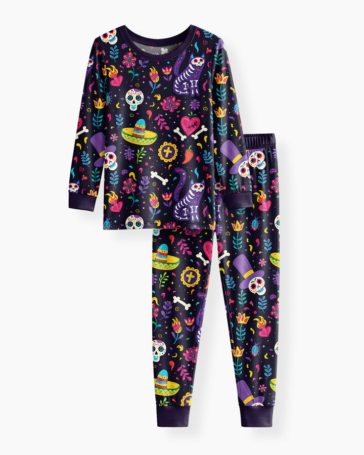 Conjunto de pijama de dos piezas de bambú con mangas largas, plantilla PERSONALIZADA