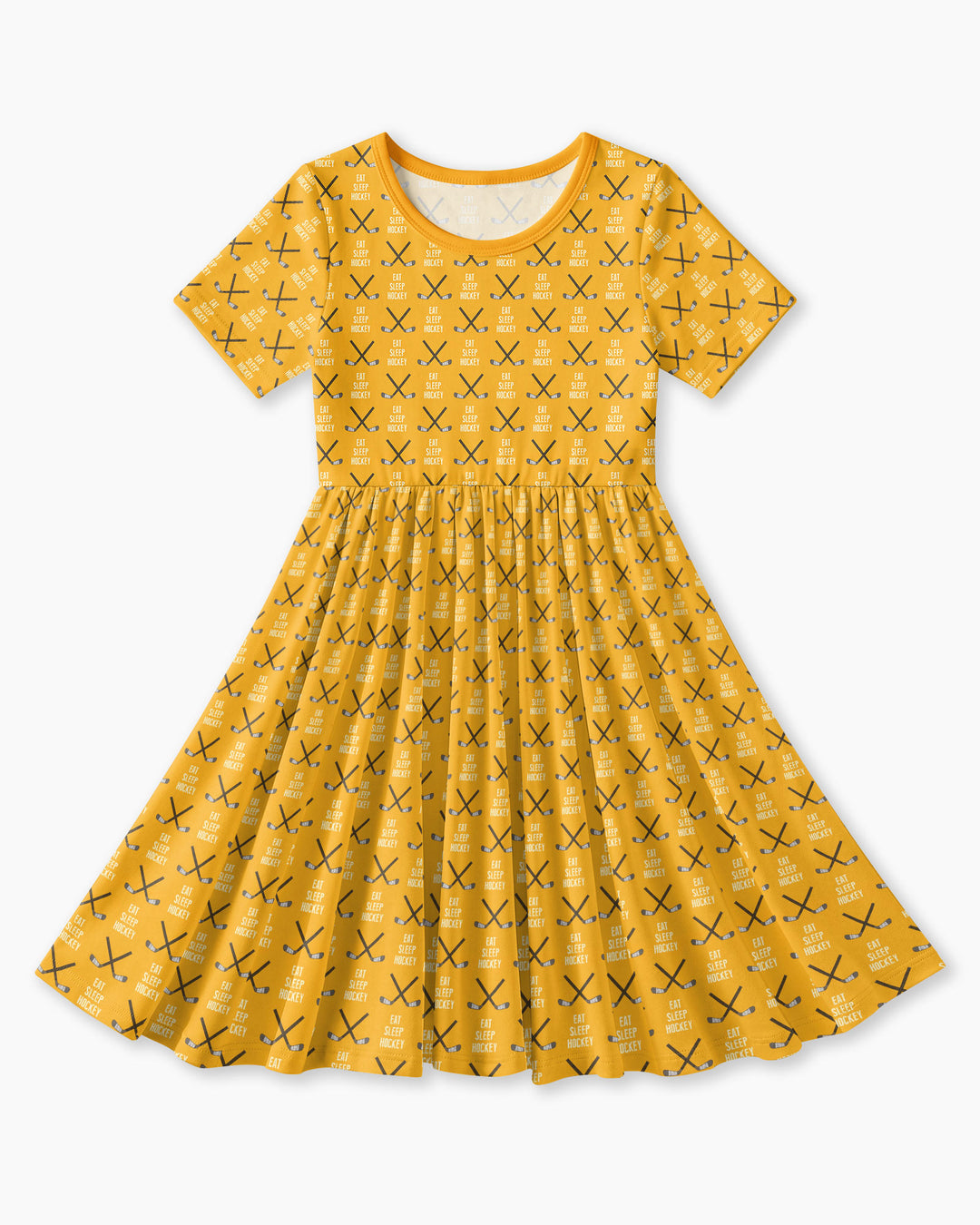 Eat Sleep Hockey Bamboo Twirl Dress