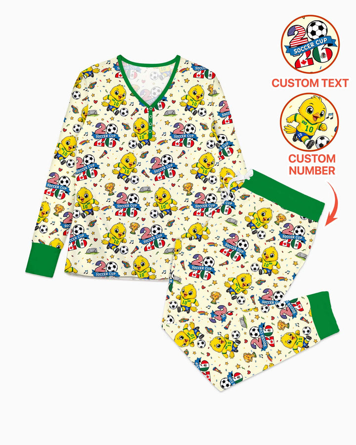Plantilla de conjunto de pijama de mujer de bambú