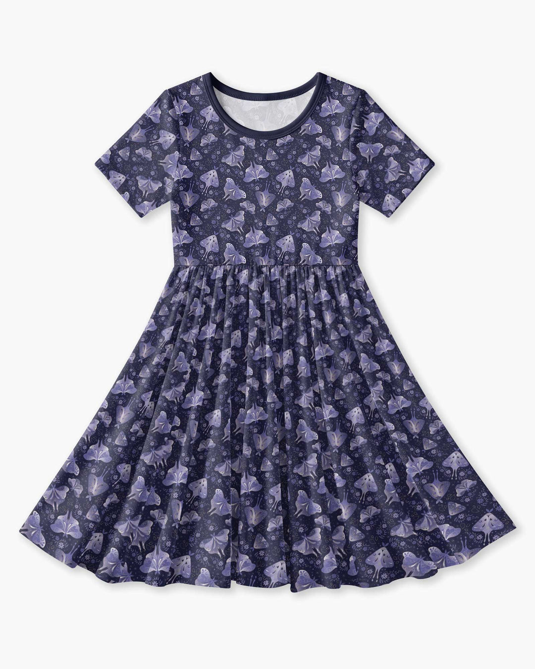 Very Peri Moths Bamboo Twirl Dress