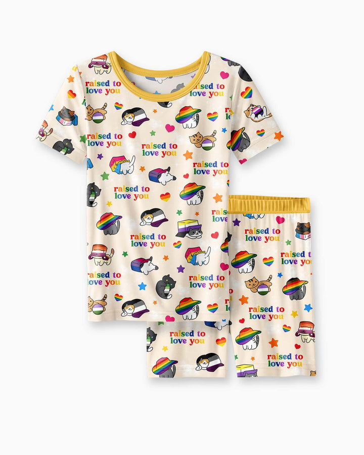 Conjunto de Pijama de Dos Piezas de Bambú con Mangas Cortas y Pantalones Cortos