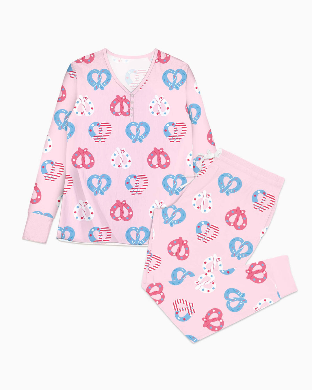 4th of July Pretzel  Bamboo Women Pajama Set