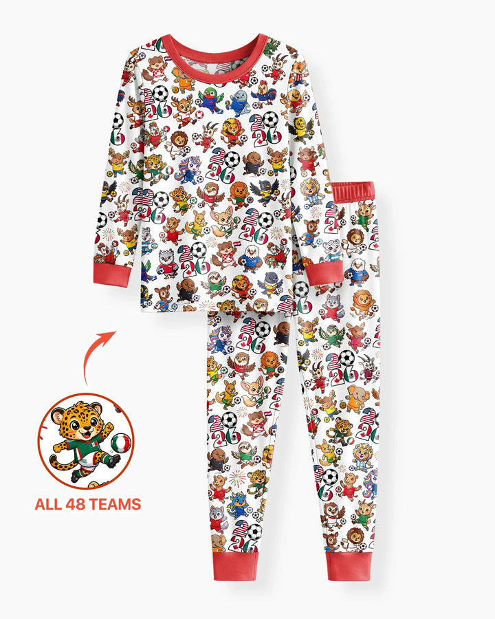 Conjunto de pijama de dos piezas de bambú de manga larga