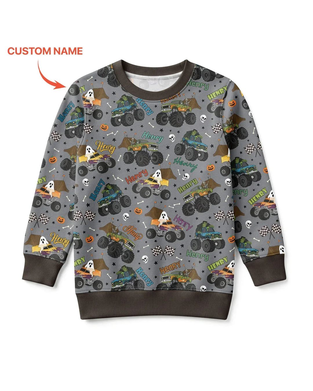 Sudadera de cuello redondo de bambú con plantilla personalizada