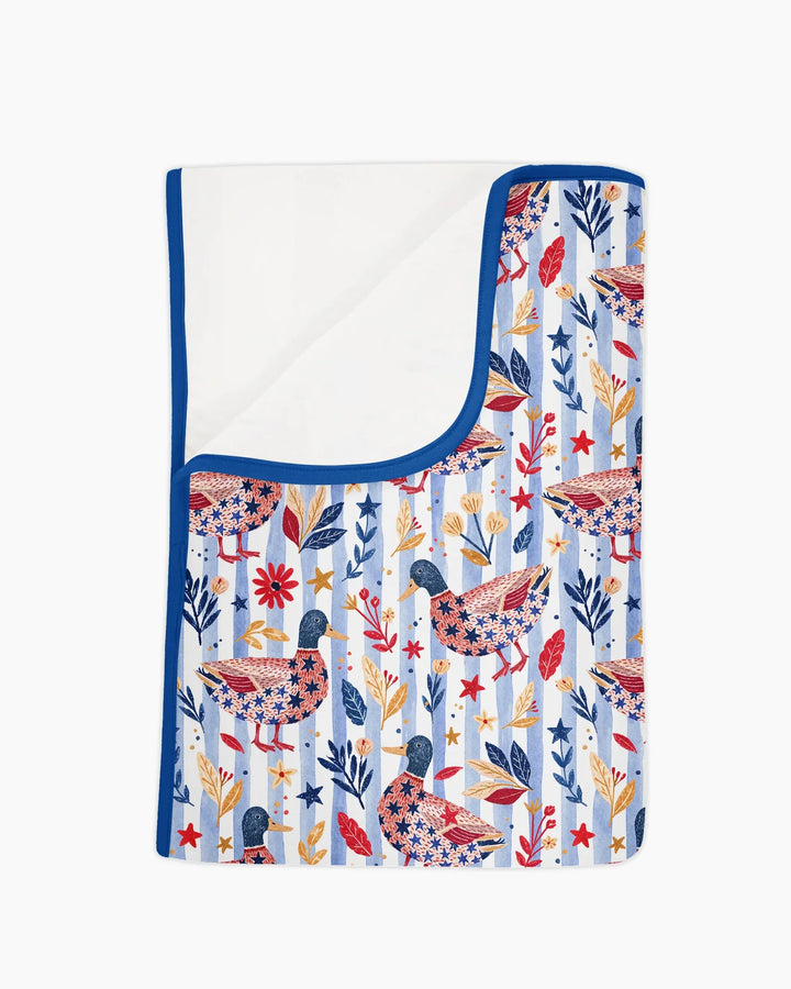 Patriotic Mallard Duck Bamboo Blanket