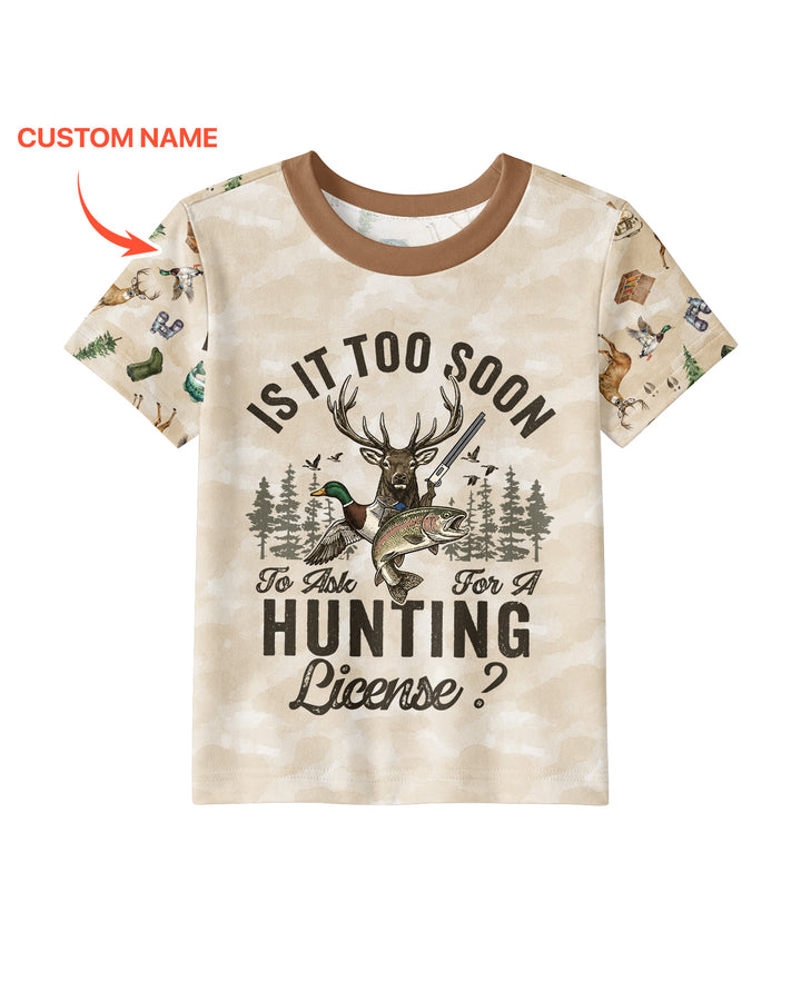 Personalized Funny Hunting Bamboo Crewneck T-Shirt