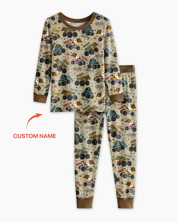 Zweiteiliges Langarm-Pyjama-Set mit Sommerfrüchten