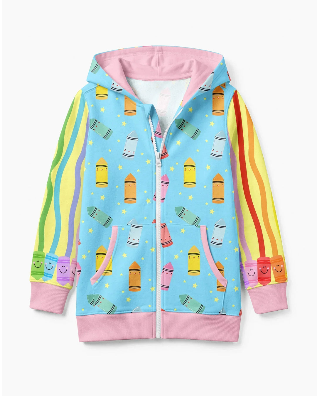 Kapuzenpullover aus Bambus mit hebräischem Alphabet und Reißverschluss