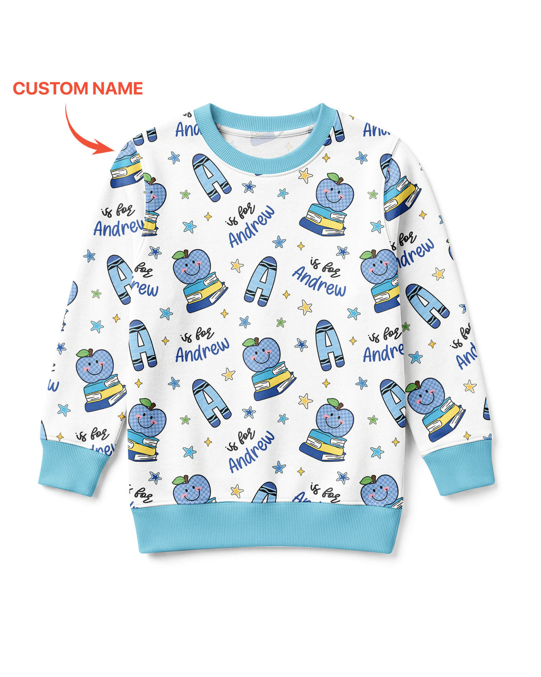 Sudadera de cuello redondo de bambú con plantilla personalizada