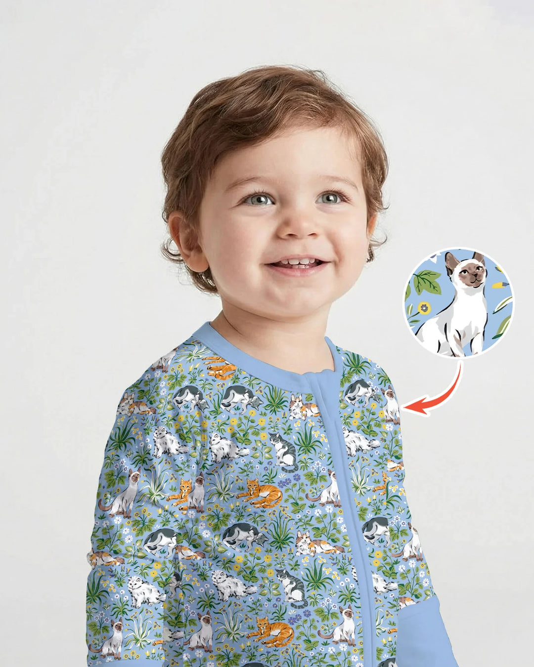 Gerippte Babykleidung mit individuellem Foto - Weich &amp; Skizzenhaft