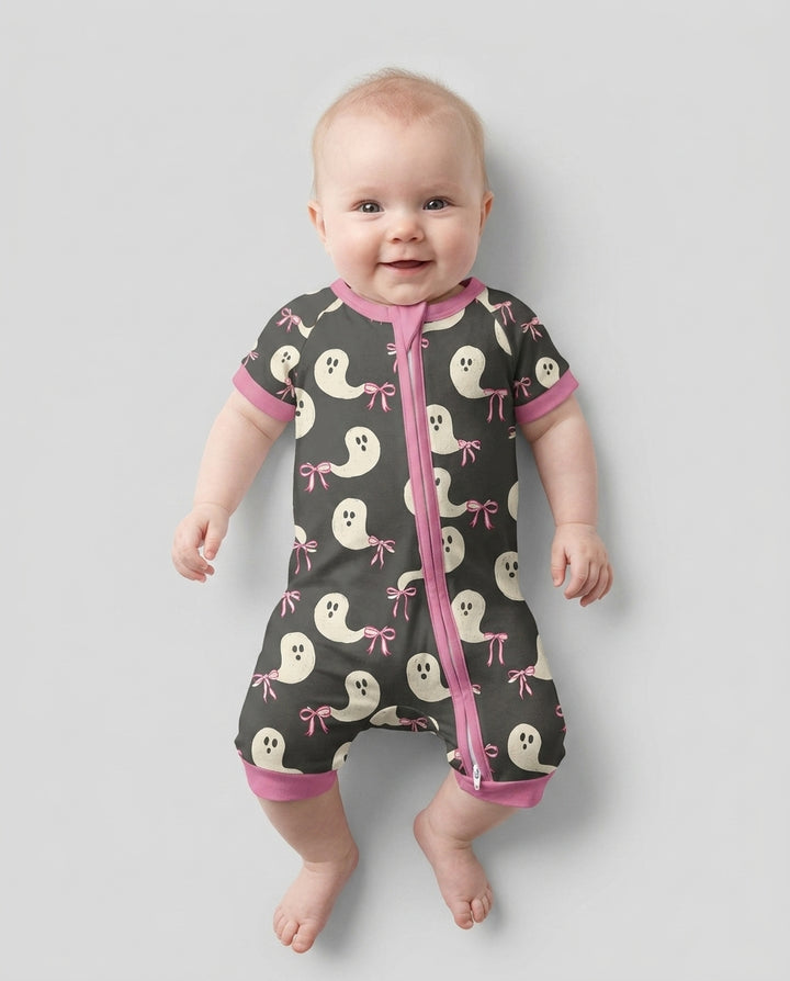 Little Ghosts Bamboo Shorty Zippy For Halloween