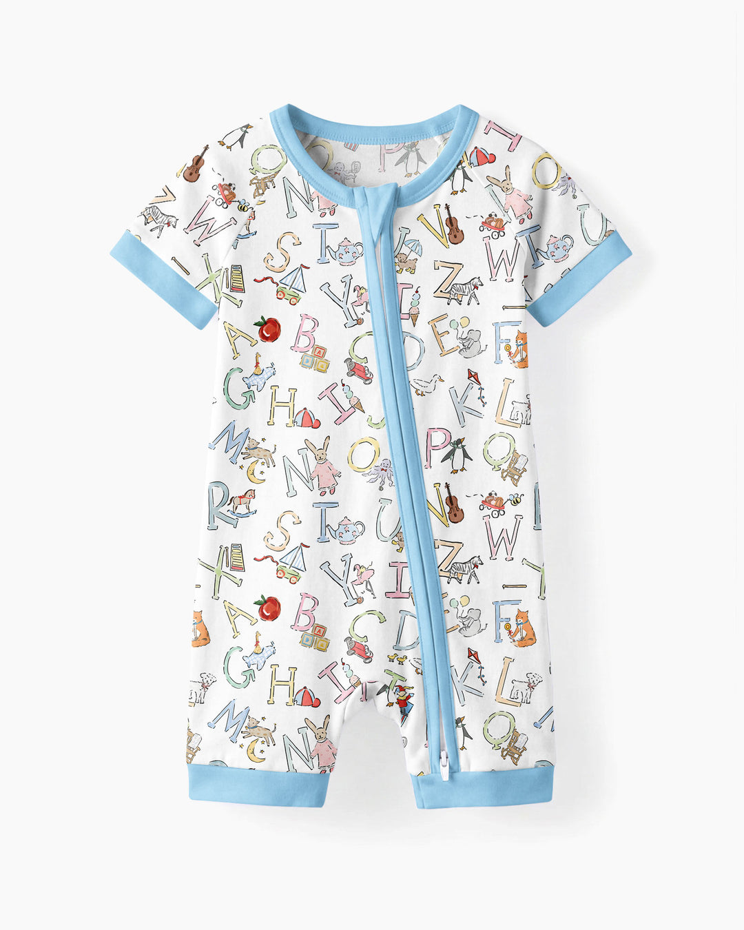 ABC Whimsy Bamboo Shorty Zippy