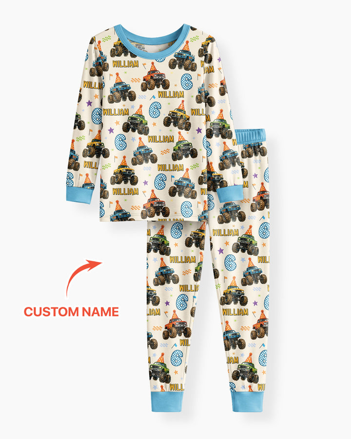 Conjunto de pijama de dos piezas de bambú con mangas largas, plantilla PERSONALIZADA