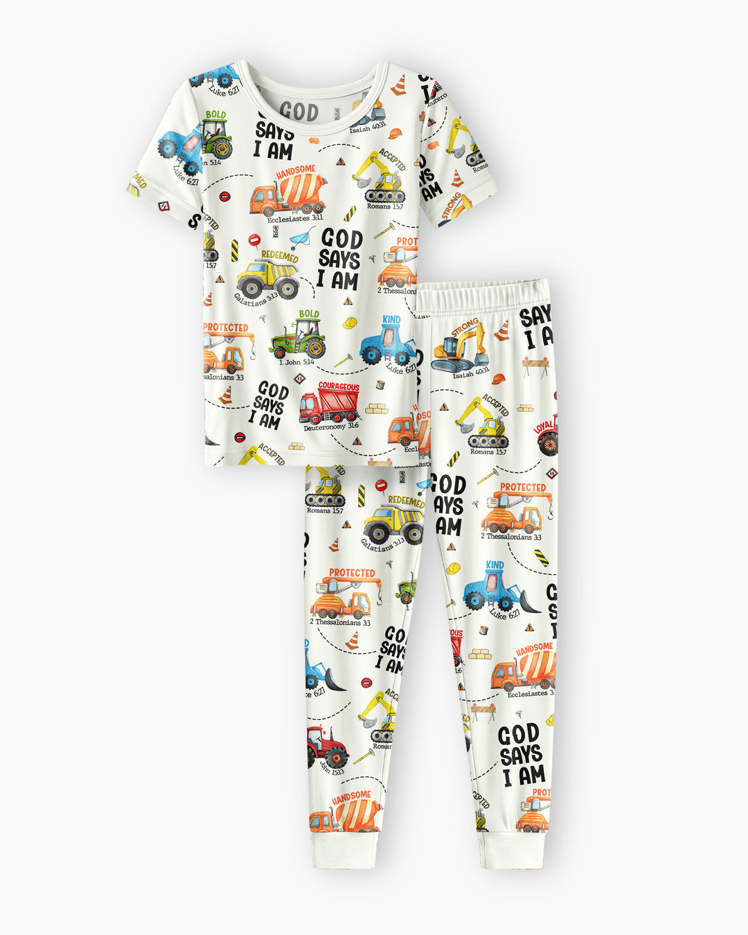 God Says I Am Bamboo Two Piece Short Sleeve Pajama Set
