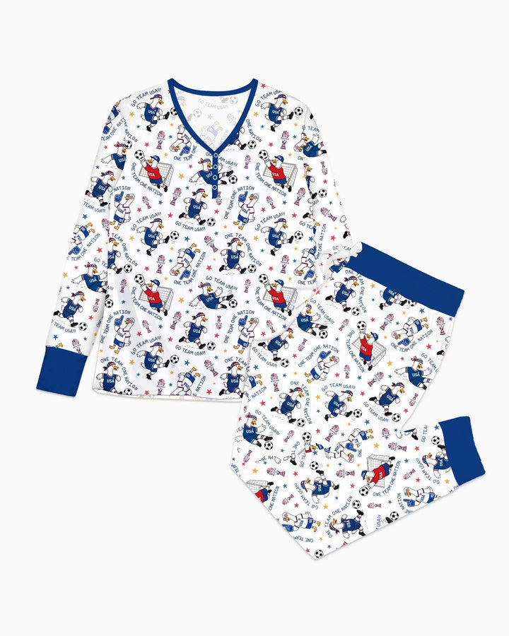 USA Soccer Goose Family Matching Bamboo Women Pajama Set